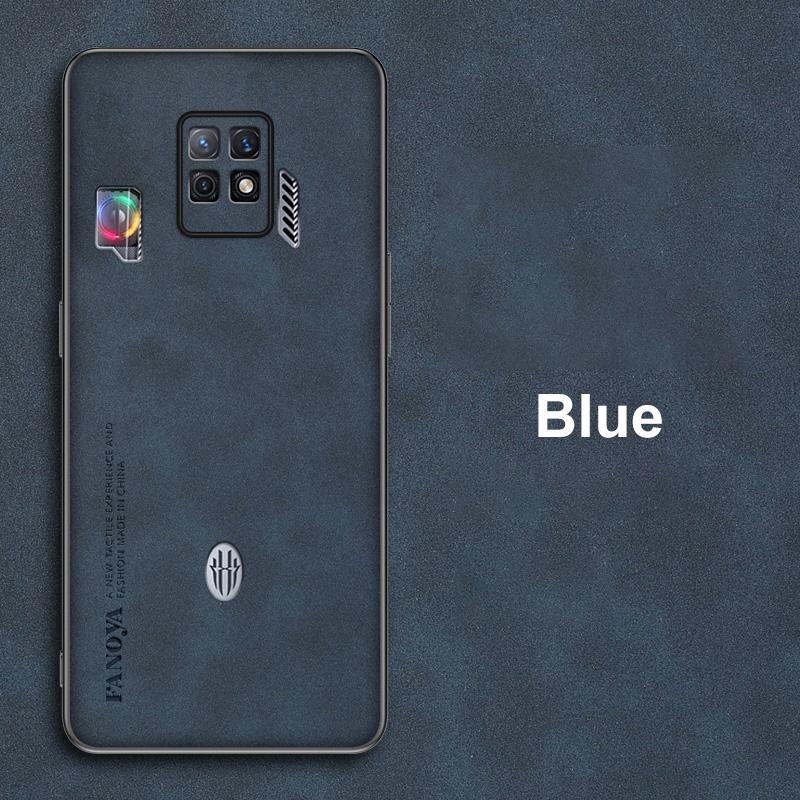 

Для Nubia RedMagic 7 7S Pro Чехол Роскошный Кожаный Чехол для Телефона Для Red Magic 7 7S Pro Задняя Крышка Силиконовый Полная Защита Коке RedMagic 7 Pro синий