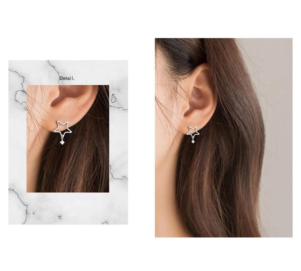 Beixi S925 Sterling Silver Star Stud Earrings: Delicate, Stylish & Cool for Women