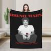 Bruno Mars The Romantic Tour Manta Rosa Manta Polar Decoración para Sofá del Hogar Ultra Suave Cálida Colcha