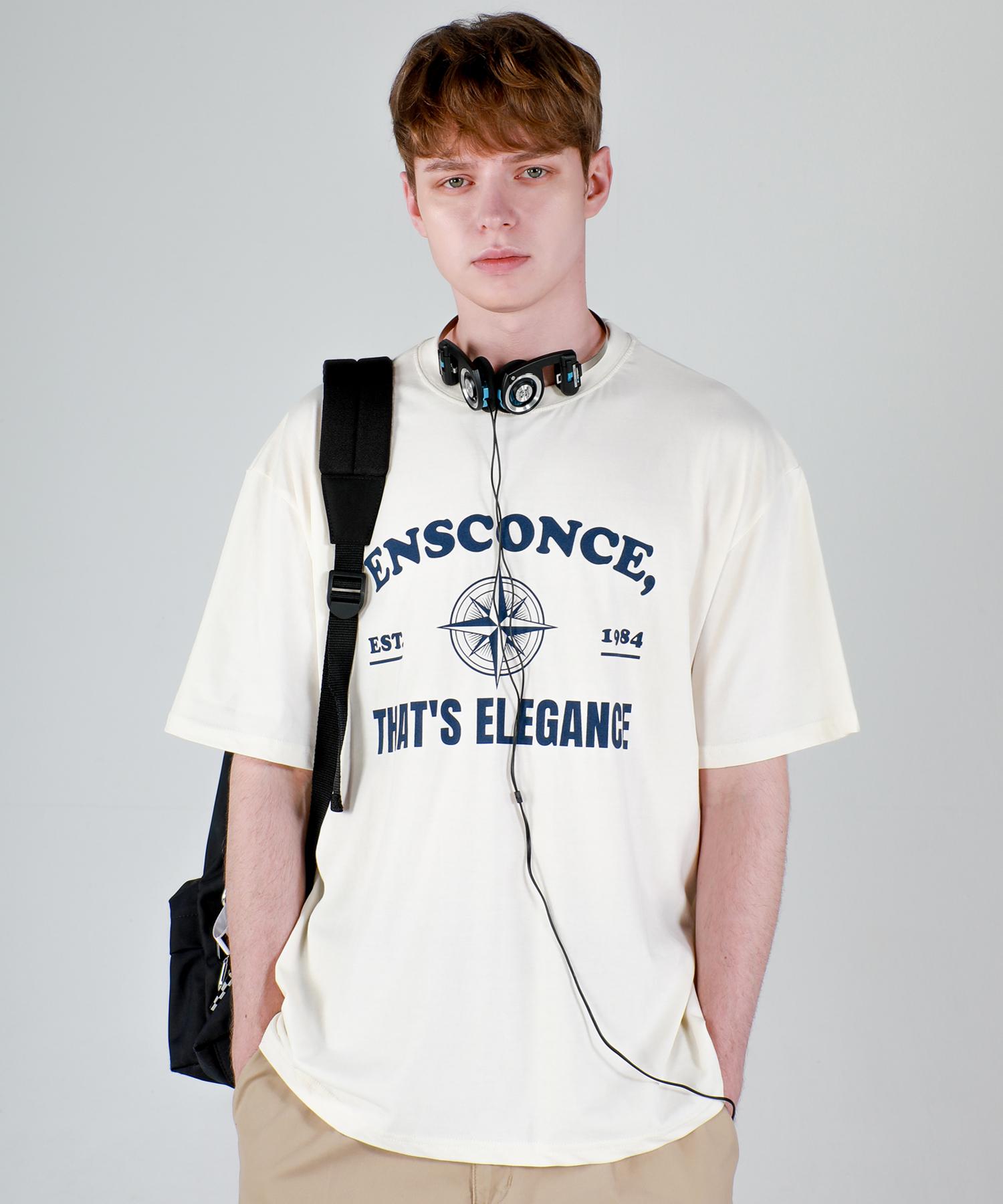 Iesn Vintage Artwork Oversized T-Shirt Cream L