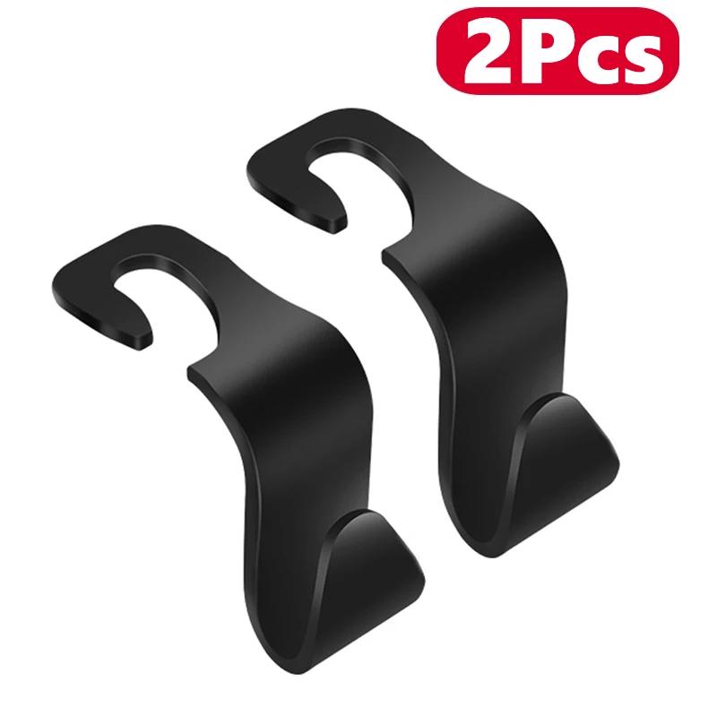 4Pcs Hooks for Bags Car Clips Front Seat Headrest Organizer Holder Auto Fastener Hangers Car Storage Interior Accessories