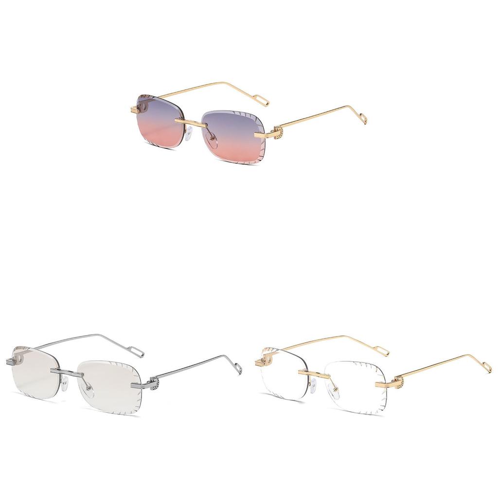 2025 Winter Unisex Frameless Color Shift Sunglasses With Uv400 For Street Style And Parties