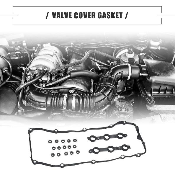 Motoforti Engine Valve Cover Gasket Kit, for BMW E39 E46 E83 E85 2002-2006, Cylinder Head Valve Seal Gasket with Grommet Seal,No.11120030496 Rocker
