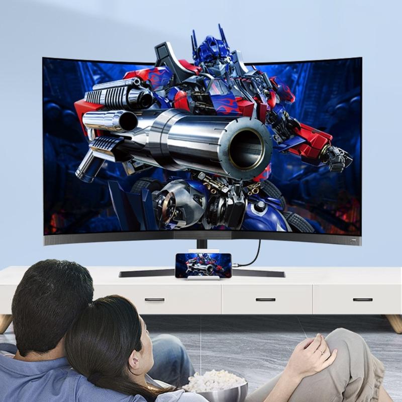 USB 3.1 Type C To Mini Adapter Cord Converter Cable 4K 60HZ/4K 30HZ HDR10 Support Suitable For Laptop TV Projector 180cm