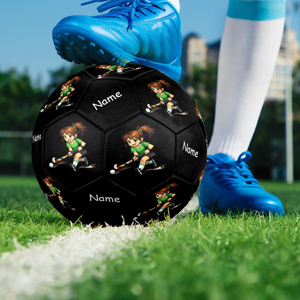 Custom Name hockey Theme Size 5 Soccer Ball, Suitable for Both Indoor and Outdoor Matches, a Gift Suitable for Everyone.