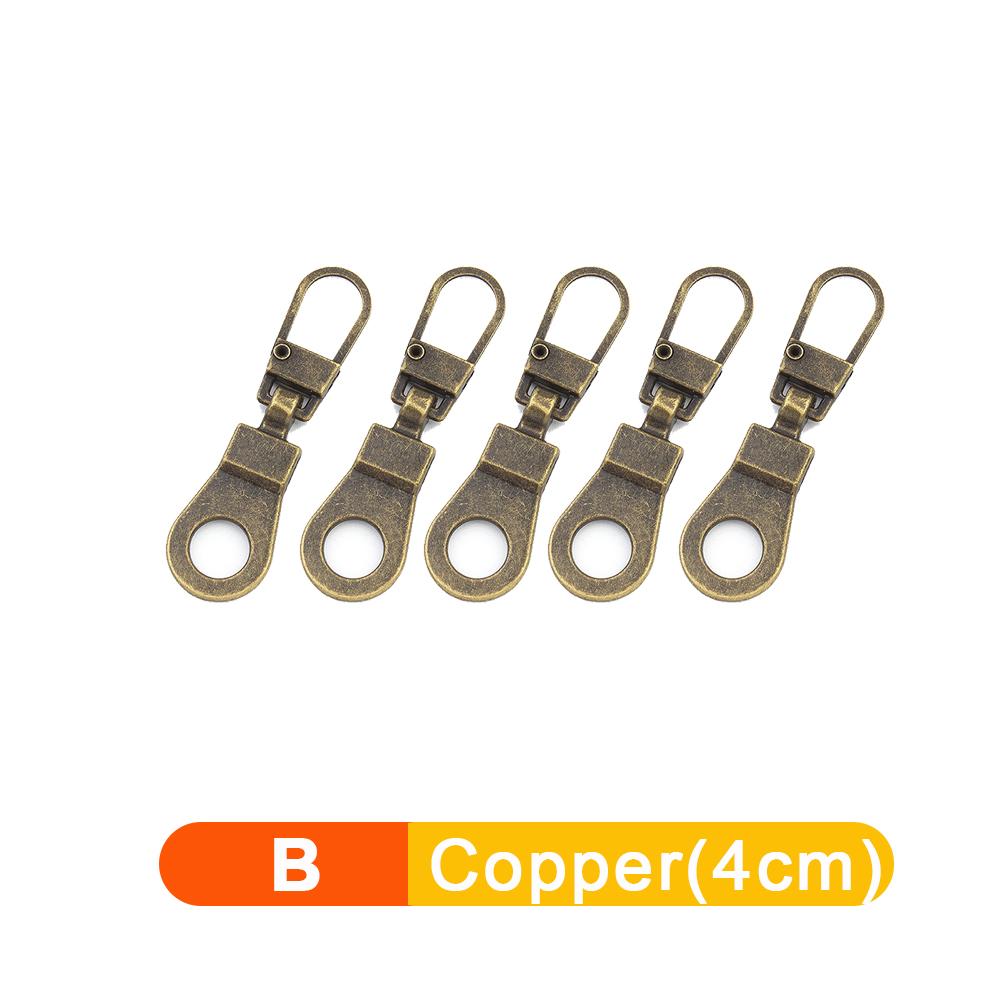 5/1 pz Tiracerniera staccabile universale Kit di riparazione per cerniere in metallo di ricambio per valigie, borse, vestiti e cursori per cerniere