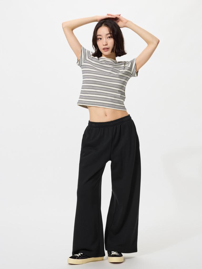 Uniqlo Sweat Wide Pants Short Length Model