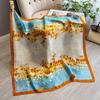 Spring And Autumn Fashion Versatile Simulation Silk Scarf Printed Shawl Women'S Decorative Headscarf Beach Towel