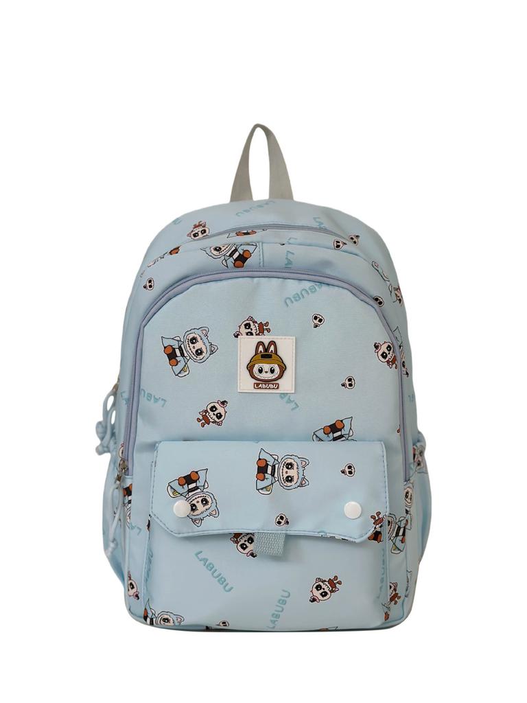 Labubu Childrens Cartoon Backpack For Girls With Waterproof Nylon Material And Large Capacity For School Use