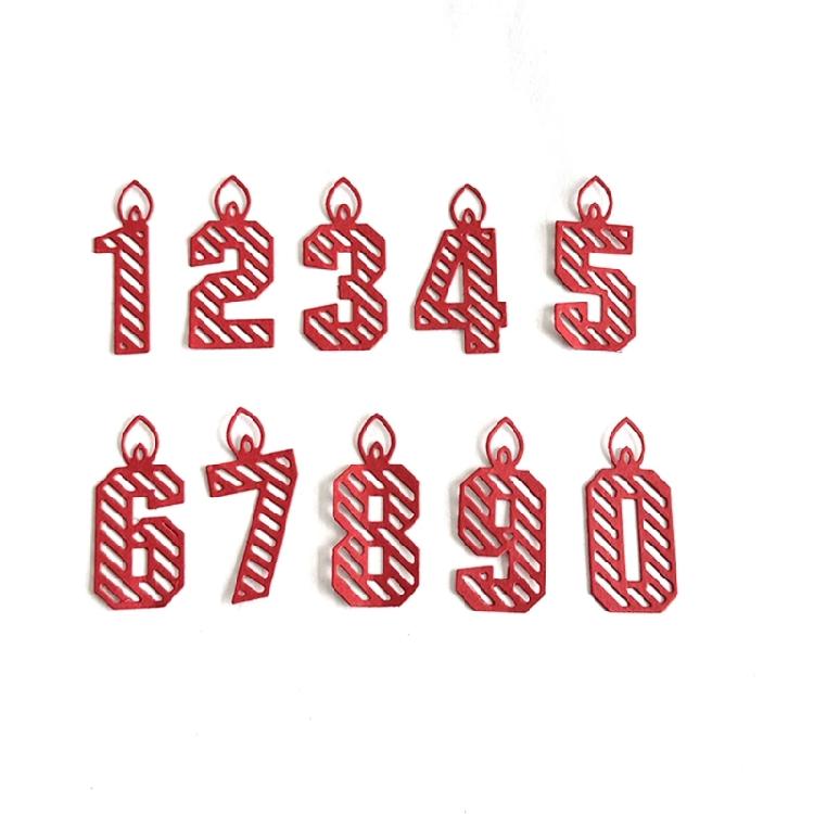 0-9 Number Cutting Dies for Photo Scrapbooking Card Making Decorations Embossing Stencils Carbon Steel Die Cuts