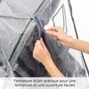 Zamboo - Habillage Pluie Universelle pour Poussette - Protection avec Fenêtre de Contact et Ouverture Frontale Complète - Transparen