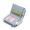 Women's Short Wallet with Simple Buckle and Multiple Card Slots Foldable Women's Coin Purse