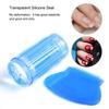 Transparent Silicone Nail Polish   Head Stamper Scraper Nail Art Tool (Transparent White)