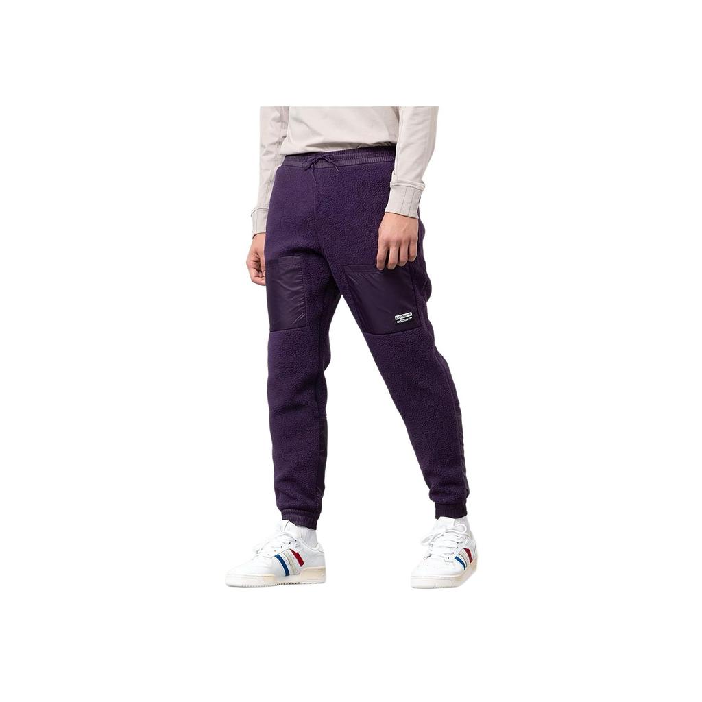 Adidas Originals R.Y.V. TF TP Fleece Track Pants Men Bottoms Purple ED7189