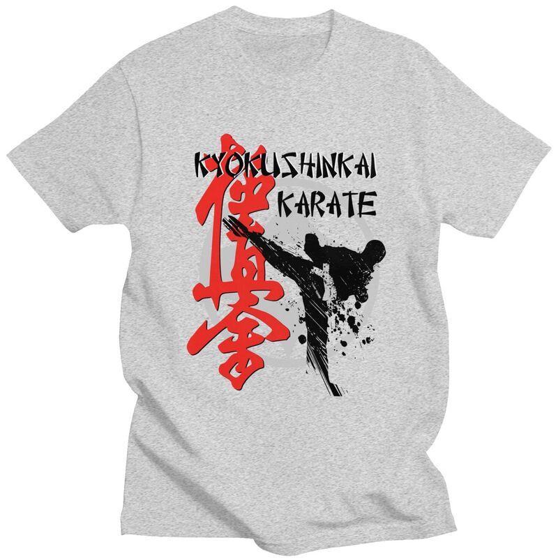 Custom Mens Kyokushi Karate T Shirts Short Sleeves Cotton Tshirt Classic Tshirt Leisure Martial Arts Tees Loose Fit Clothing