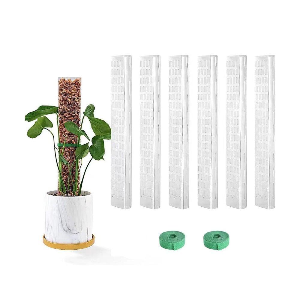 Moss Stick Height Adjustable Moss Pole Transparent Weather Resistant Water Moss Column Plastic 24 Inch Plant Support Garden