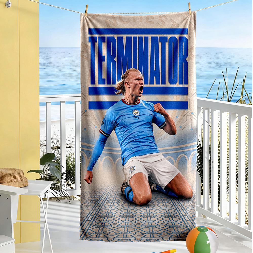 Haaland Beach Towel High Absorbency & Quick-Dry Comfortable Lightweight Suitable for Sports, Travel, Swimming, Yoga, Bathroom, Beach, And Pool