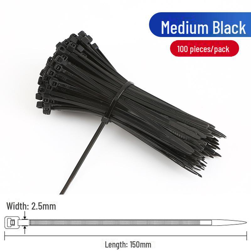 White Nylon Self-Locking Cable Ties - Strong, Durable Wire Fasteners