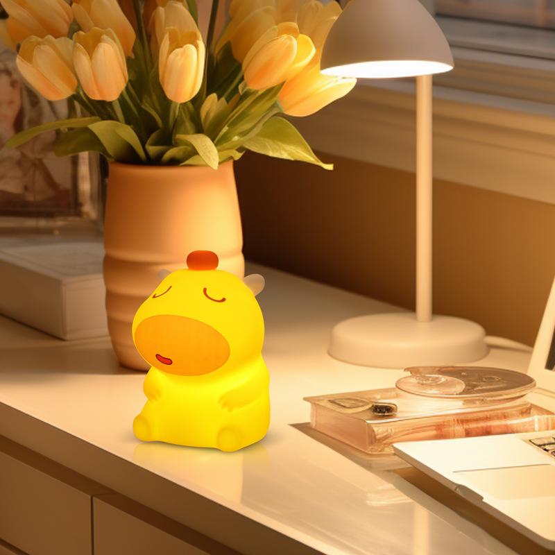 Silicone Night Light USB Silicone Capybara Cute Lamps Living Room Decoration For Girls Kids School Offices Dorms Bedrooms