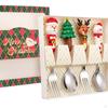 4 Piece Christmas Set, Tableware, Decoration, Cutlery, Teaspoon,