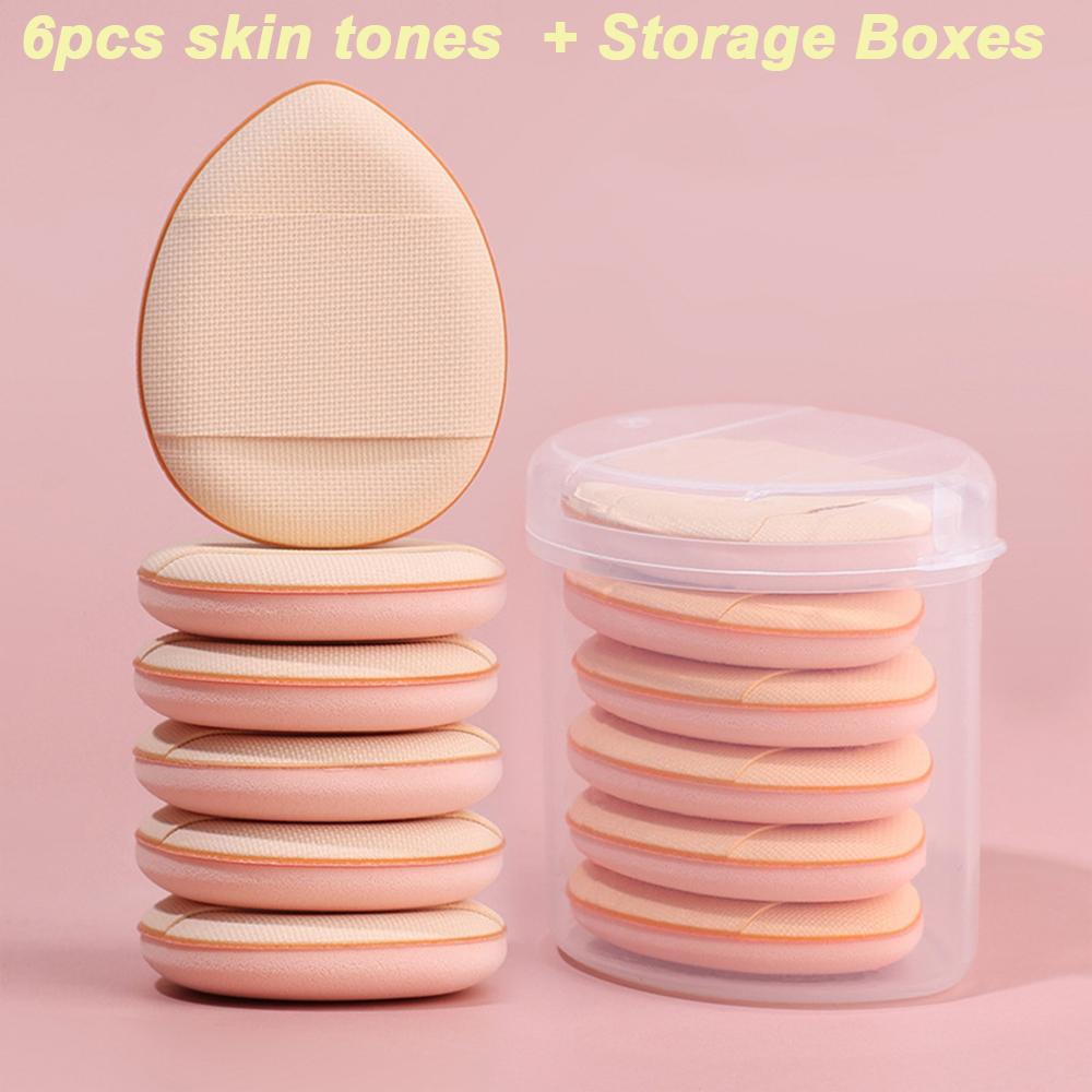 1/6/10Pcs Mini Finger Puff Foundation Small Air Cushion Powder Sponge Face Concealer BB Cream Cosmetic Applicator Makeup Tools