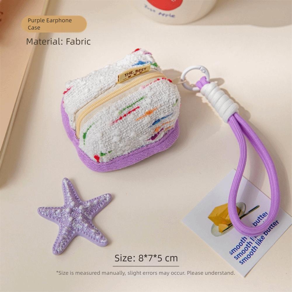 

Canvas Earphone Storage Bag Mini Bluetooth Headset Case Cute Coin Purse for Women Girls