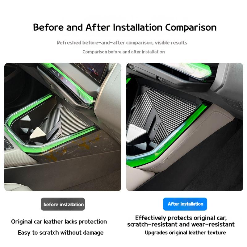 For BMW X3 G45 2025 Car Center Console Leather Saddle-type Side Seam Cushion for Protecting the Interior of the Vehicle.