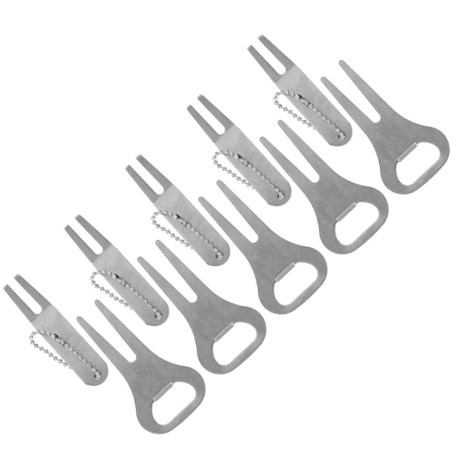 Сплав цинка Гольф Вилка для разметки Полевая вилка Инструмент для ремонта с бусинами на веревке Круглая головка и изогнутая головка