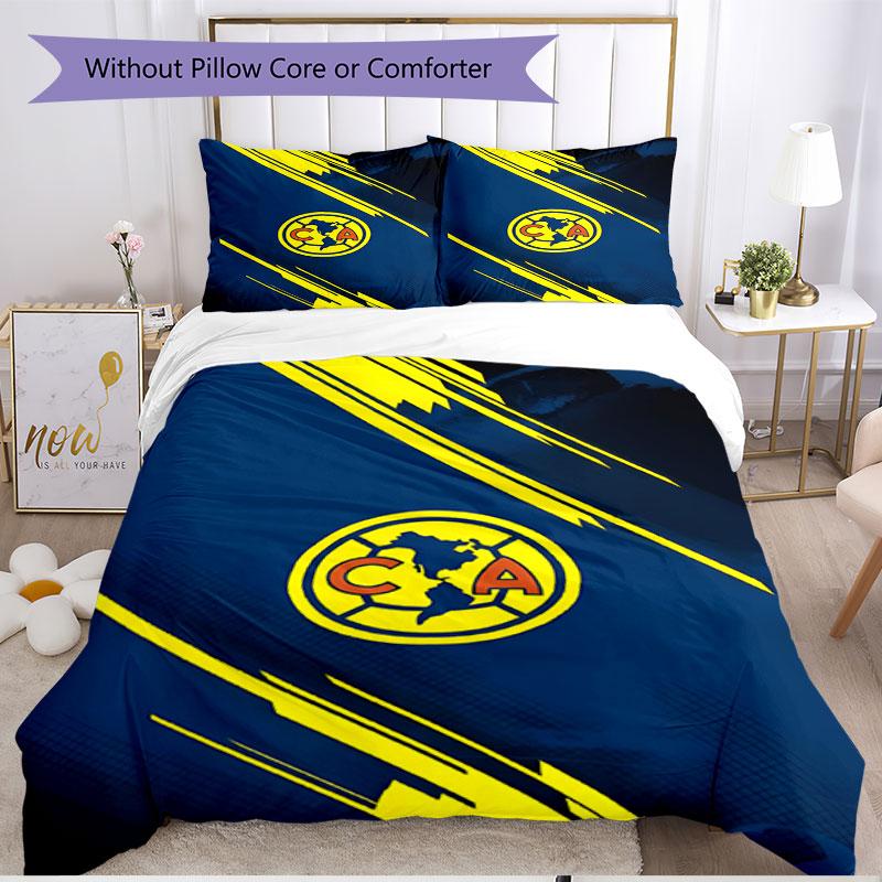 3pcs Duvet Cover Set (1*Duvet Cover + 2*Pillowcase, Without Core), Club America Print Soft All‑Season Bedding Set, Home Bedroom Decor Gift