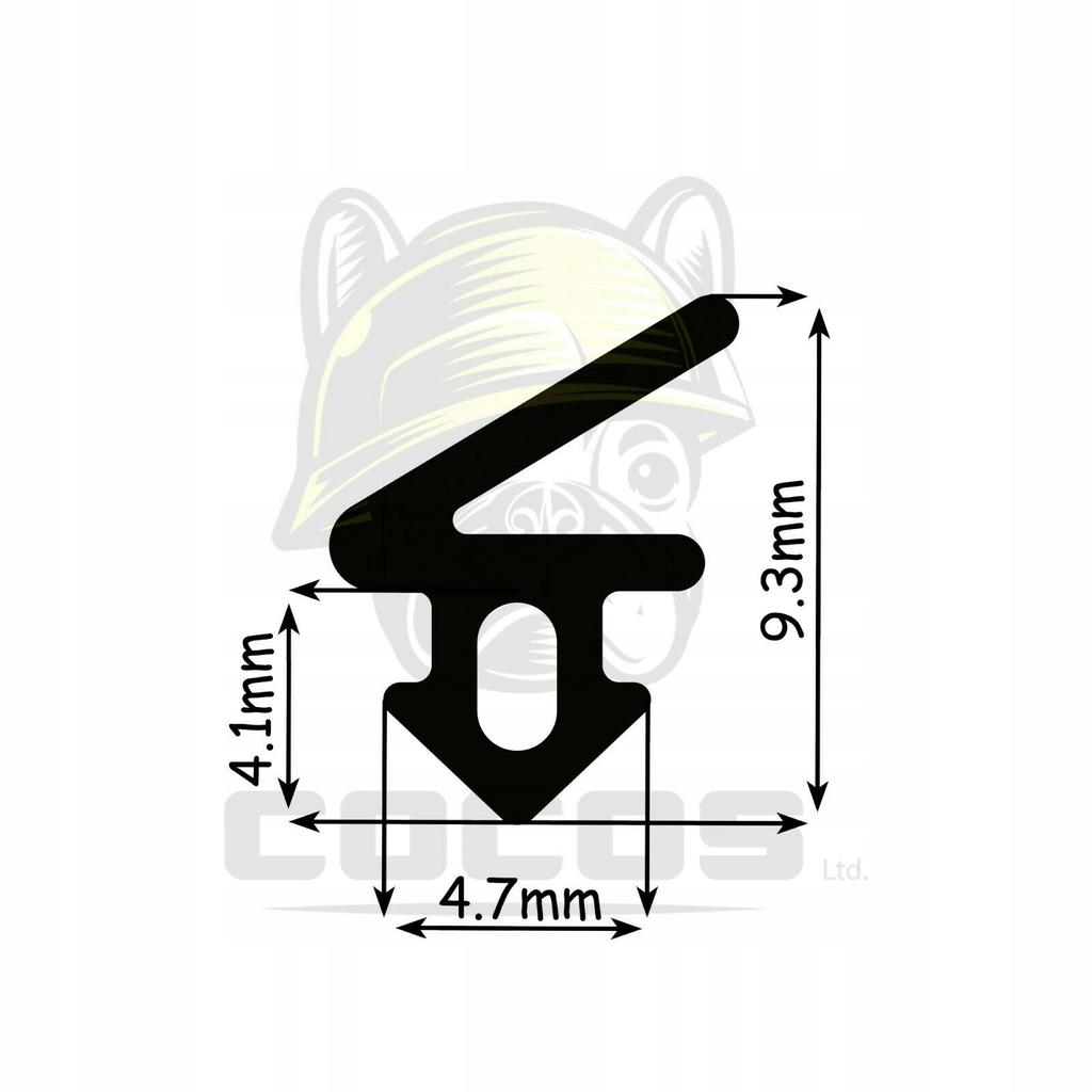 Seal for PVC windows S-1125 PANORAMA BLACK 1m
