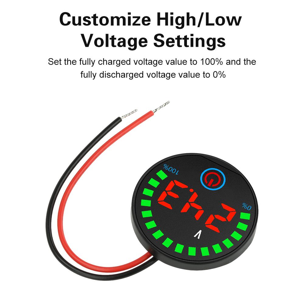3S-14S DC 7-55V lithium battery Volt Indicator with Power-off Memory Function,Acid Battery Capacity Level Tester Meter Universal