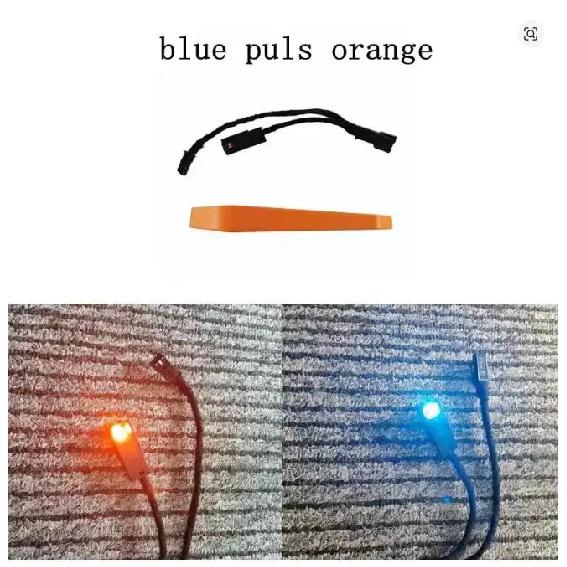 

For BMW 3Series F30 F31 F34 M3 4Series F32 F33 F36 M4 LCI LED Center Console Cup Holder Light Ambient Lighting Orange/Ice Blue blue and orange