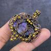 Natural Russian Charoite Handmade Copper Wire Wrap Jewelry Pendant 2.24" q2R79