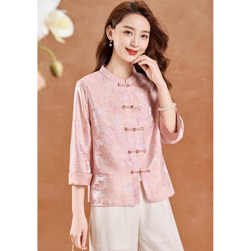 New Chinese Style Iridescent Jacquard Shirt