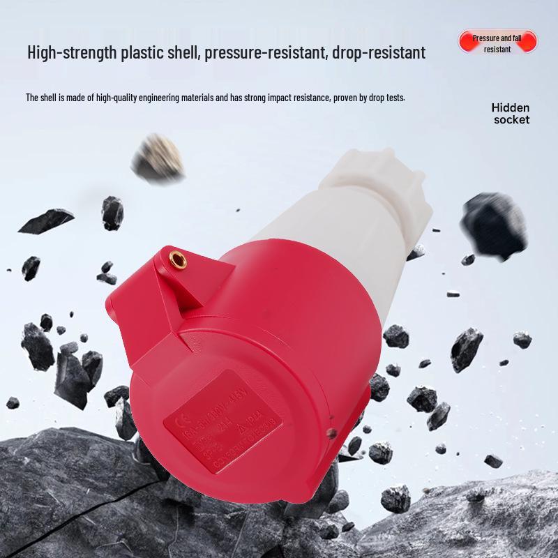 Industrial 16/32A Non-Explosion Proof Aviation Socket with 3-Core, 4-Core, 5-Core Connectors, Three-Phase, Four-Wire, 380V.