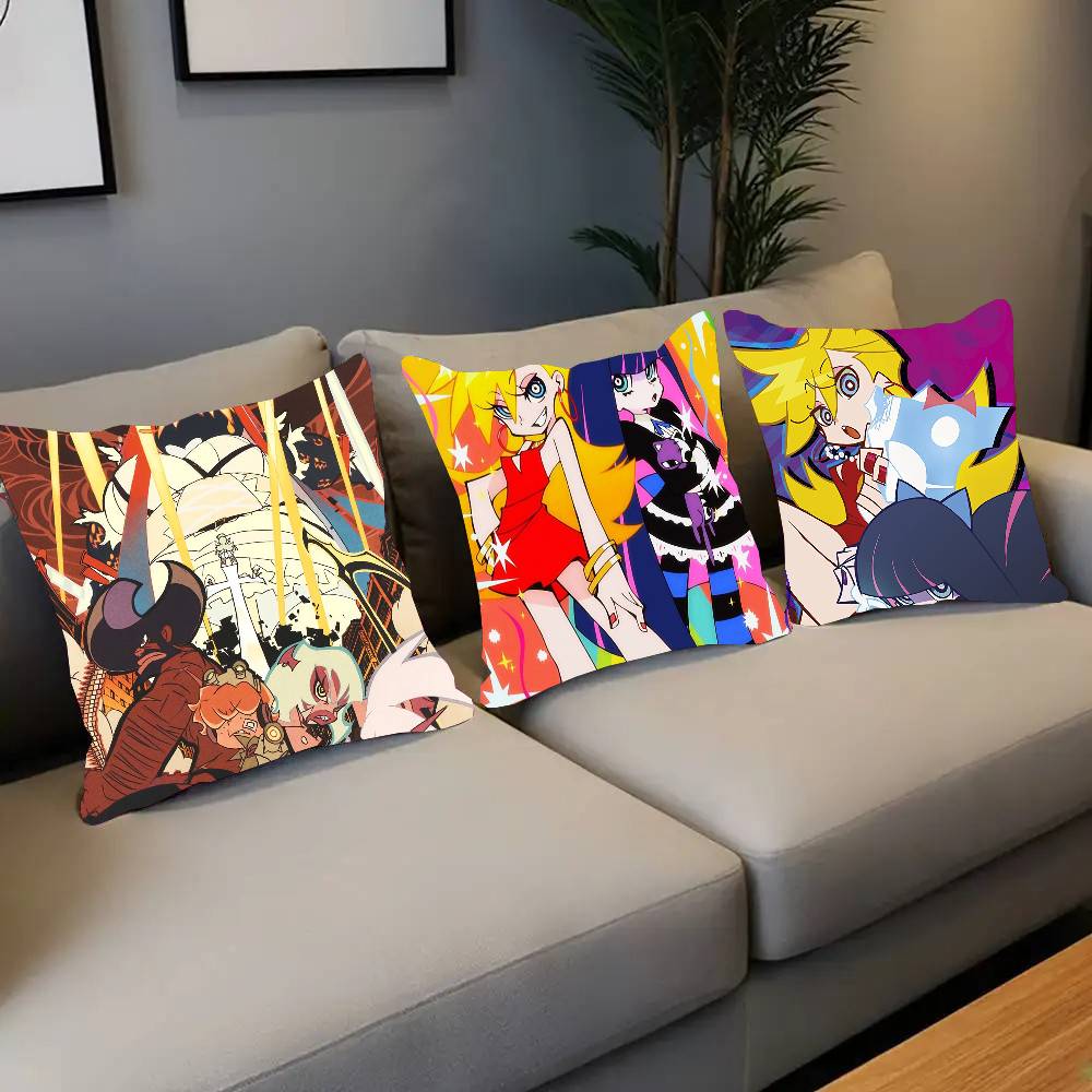 Panty And Stocking With Garterbelt Scanty Anime Pillow Case Square Pillow Bedroom Sofa Leisure Comfort Cushion Car