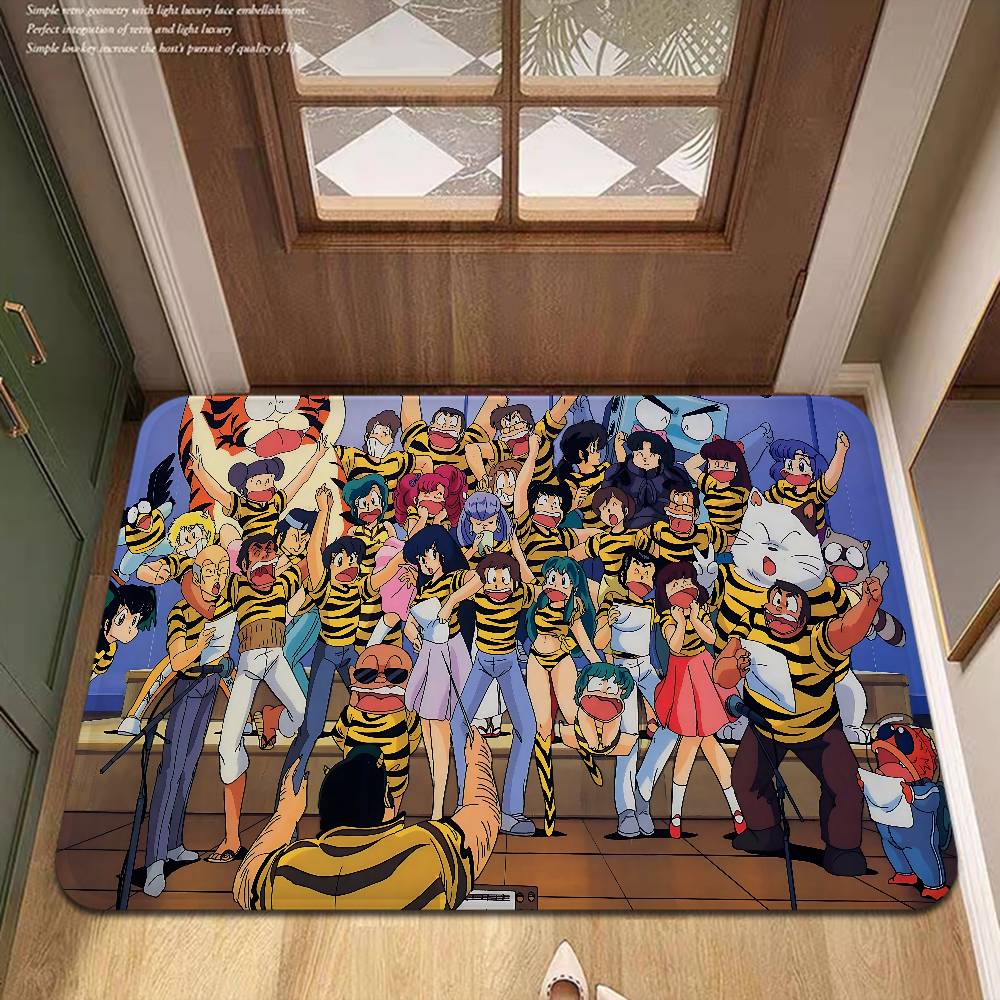Anime Urusei Yatsura Door Mat Washable Non-Slip Living Room Sofa Chairs Area Mat Kitchen Doormat Area Rug