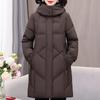Plus Size XL-5XL Fashion Winter Coat Female Long Parkas Hooded Thick Warm Loose Middle Age Women's Jackets