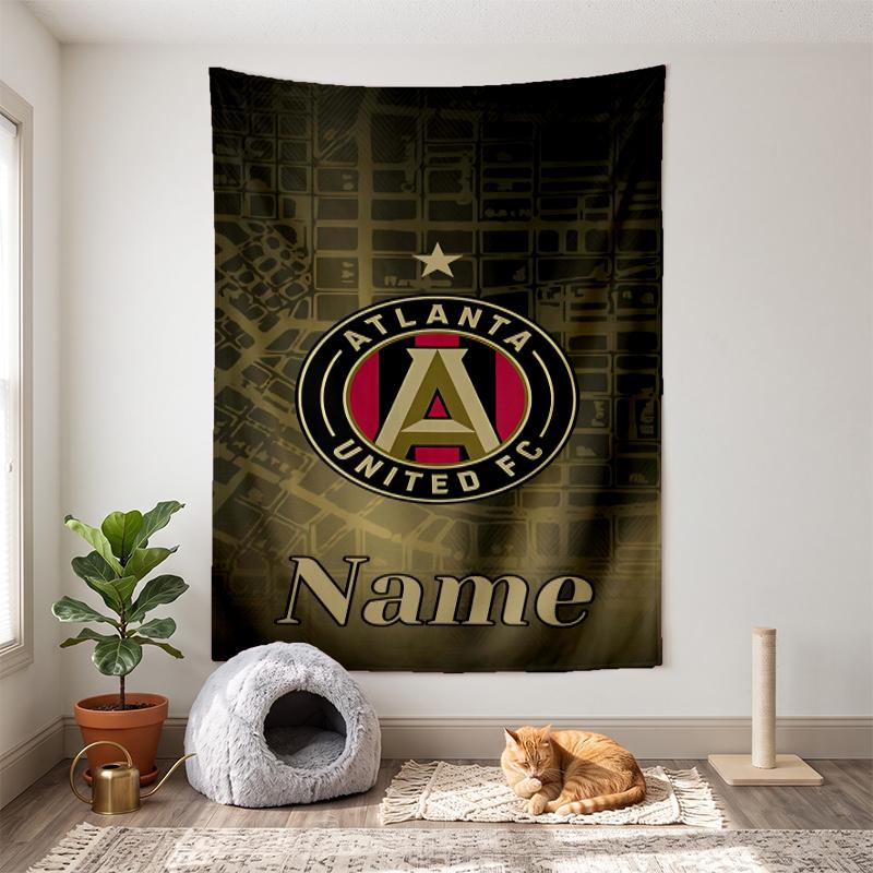 Atlanta United (1) Customizable name decorative wall tapestry ideal choice for wall decor in bedrooms living rooms dorms and home