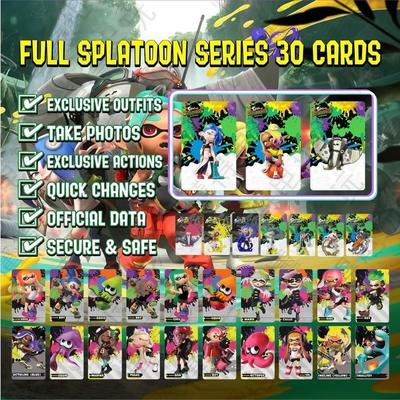30 PCS Amiibo NFC Cards for Switch Splatoon2/3 Serial Game