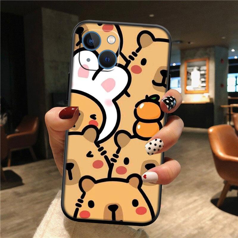 Cartoon  Capybara Cute Shell Phone Case for Samsung Galaxy Note 10 20 S23 S24 S25 Ultra FE Plus Edge Lite A02S A35 A07 A17