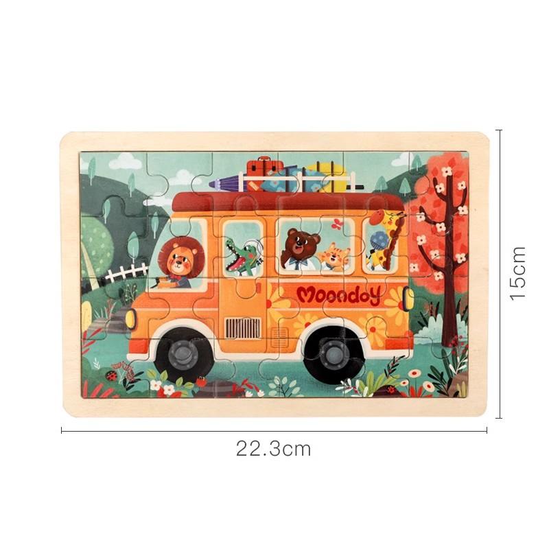 Wooden Children's Puzzles 24 Pieces Early Childhood Education Educational Toys Cartoon Animal Cognitive Puzzles