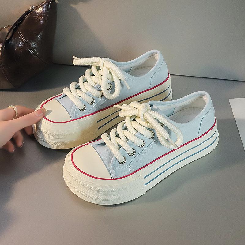 

-3 парусиновые туфли женские весенние новые дофаминовый крем мягкая подошва не устают ноги кеды повседневная обувь женская 40 синий