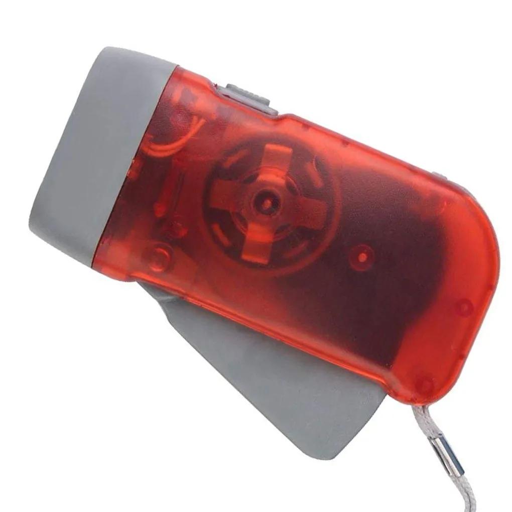 3 Colors Hand Pressing Dynamo Crank Power Wind Up Flashlight Mini Self Generating Torch Led Camping Lamp Light For Outdoor Home