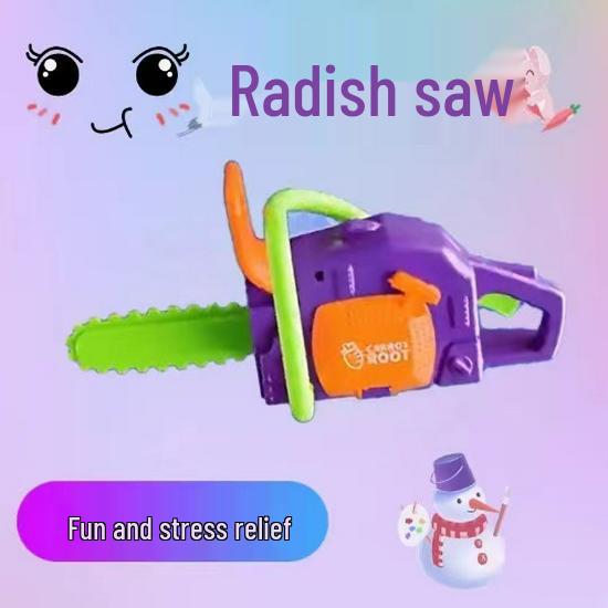 

Douyin 3D-печатный редис бензопила фрисби-запускатель - креативная декомпрессионная мини-игрушка для детей
