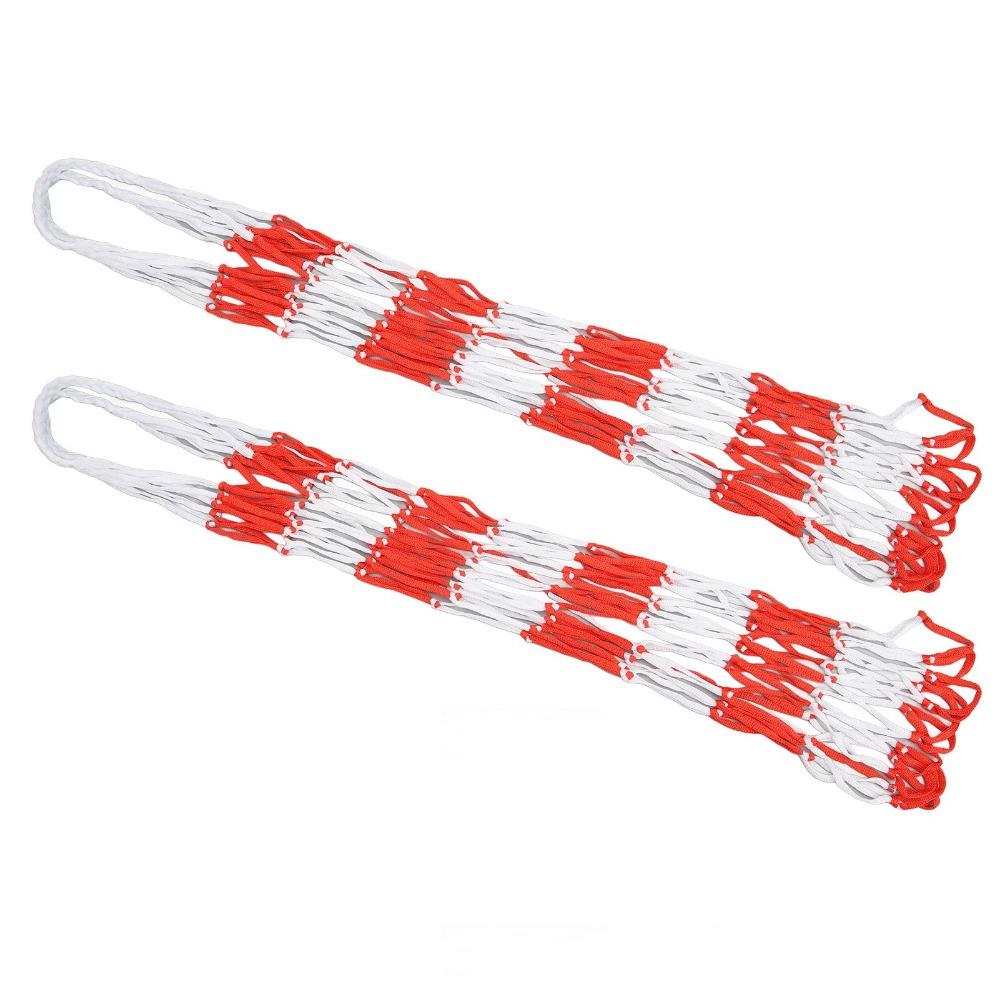 2pcs Mesh Weave Structure Ball Storage Net Nylon Material Basketball Carry Net Team Sports Training
