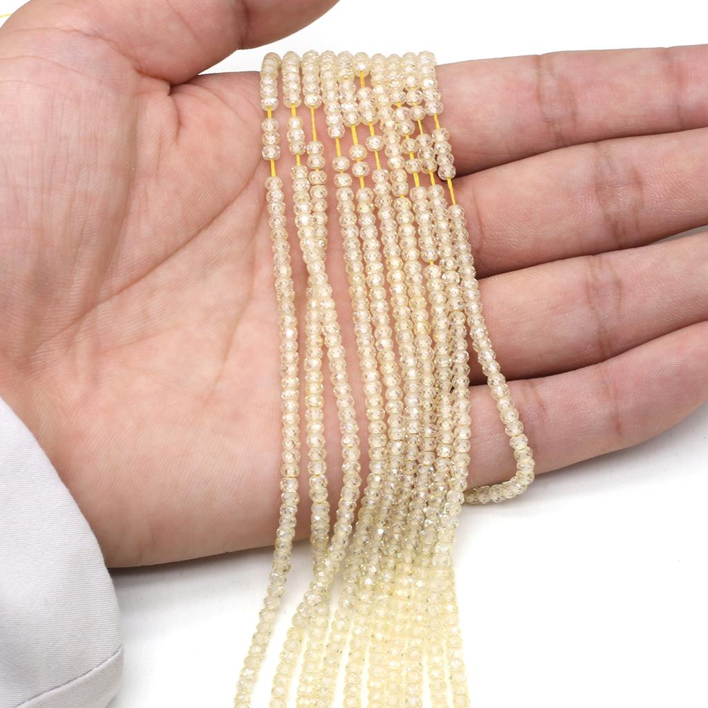 Natural Stone Beads Zircon Oval Faceted Beads Charms For Jewelry Making DIY Necklace Bracelet Earrings Accessory