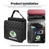 AAABR1 For Skoda Multifunction Car Backseat Storage Bag Tissue Water Cup Holder Auto Organizer Accessories Octavia A5 A7 RS Fabia