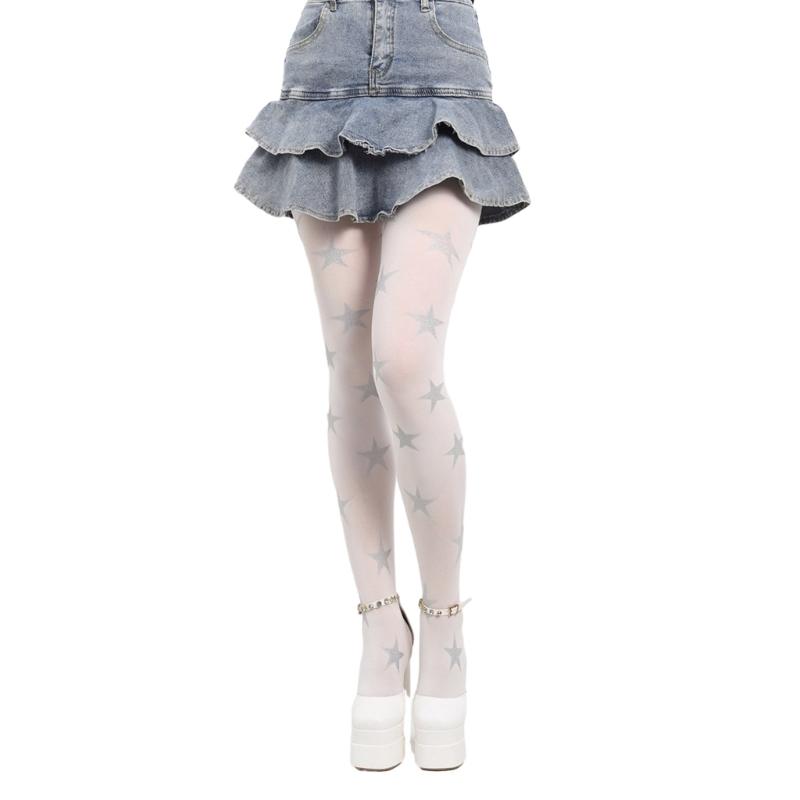 Women s High Waist Pantyhose Vintage Sheer Tights Pantyhose Thigh High Stockings чёрный