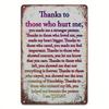 Metal Poster Wall Art Thank You Sign 20x30 Cm Home Decor